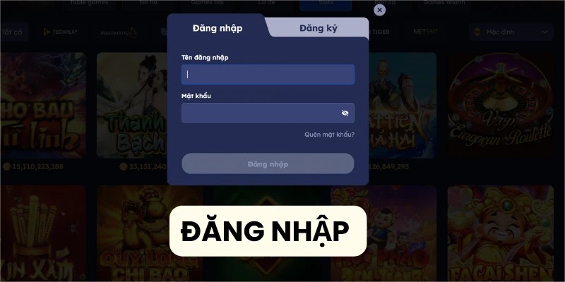 Nhập thông tin đăng nhập DA88